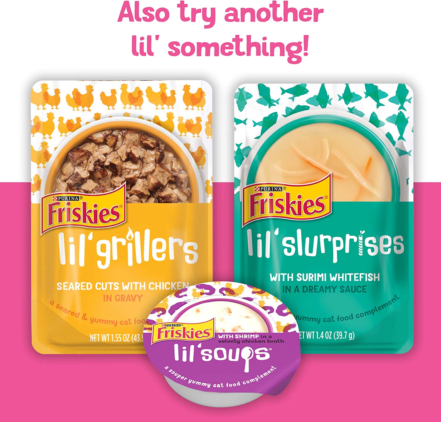 Purina Friskies Lil' Gravies Savory Salmon Flavor Cat Food Complement - (16) 1.55 oz. Pouches