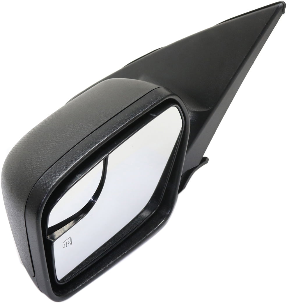 Mirror Compatible With 2011-2012 Ford Fusion Left Driver Side Heated w/ Blind Spot Corner Glass Black Kool-Vue