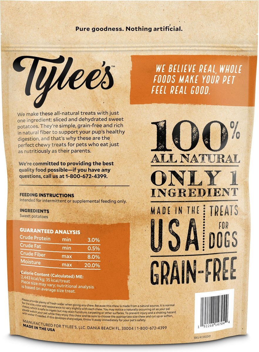 Tylee's Sweet Potato Chew Dehydrated Dog Treats