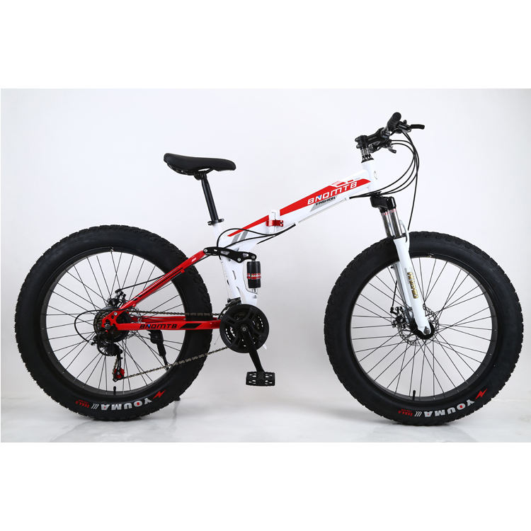 2023 wholesales Folding Bike Fat Tire Bike Double Shock Absorber Two Disc Brake mtb Mountain Bikes 4.0 Ultra Wide Tire Bicycle