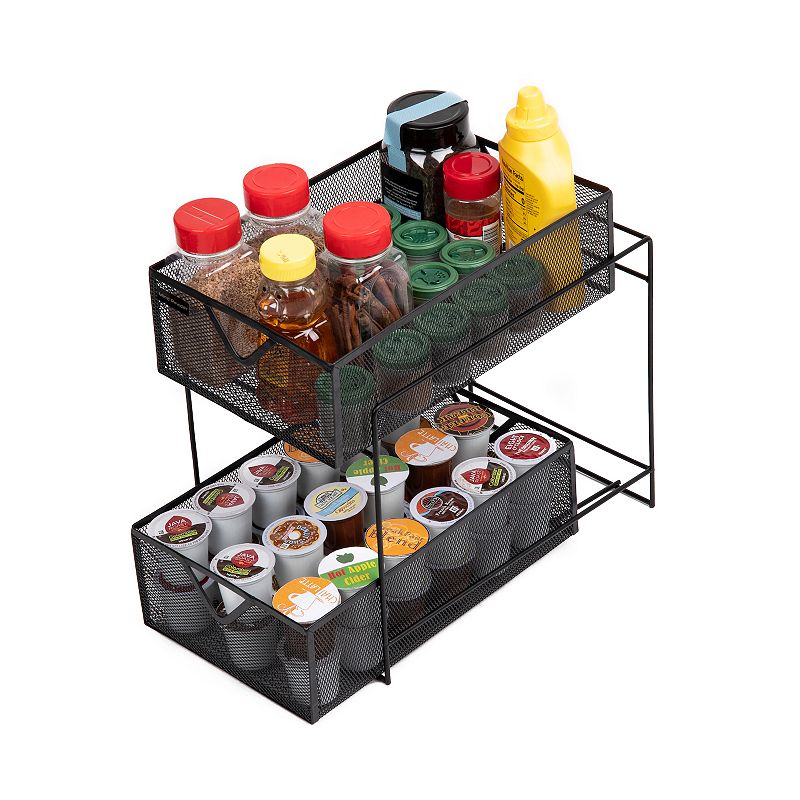 Mind Reader Network Collection 2-Tier Sliding Basket Storage