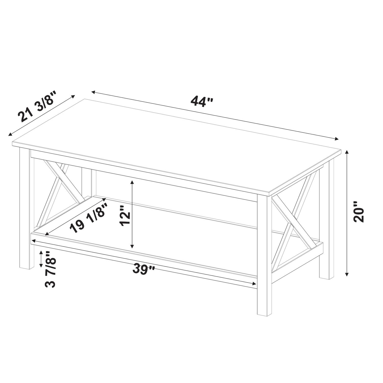 Linon Davis Coffee Table