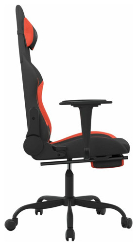 vidaXL Gaming Chair Computer Chair with Footrest Black and Light Gray Fabric   Massage Chairs   by vidaXL LLC  Houzz