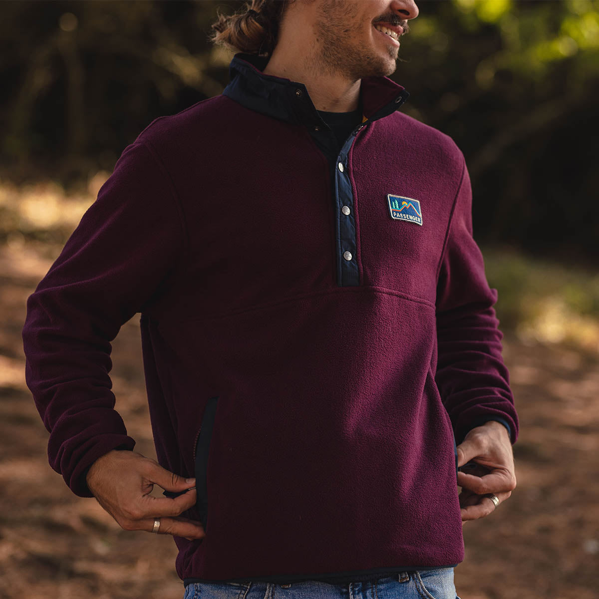 Adrift Recycled Polar Fleece - Windsor Wine