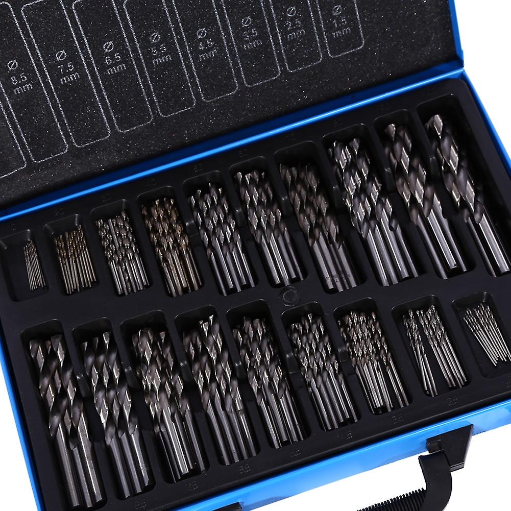 170pcs/set Hss Engineering Twist Drill Bit 1-10mm Precision 4241 High Speed Steel Power Tool