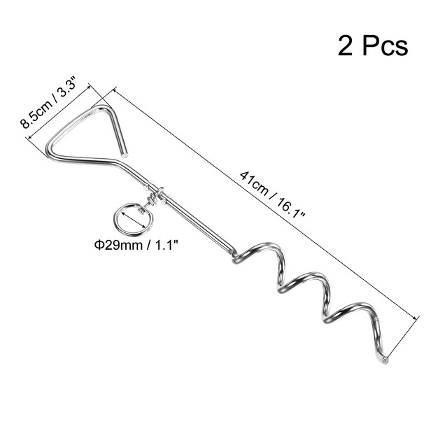 Unique Bargains Tent Stake Spiral Stainless Steel Heavy Load Ground Spike Tie Down Peg