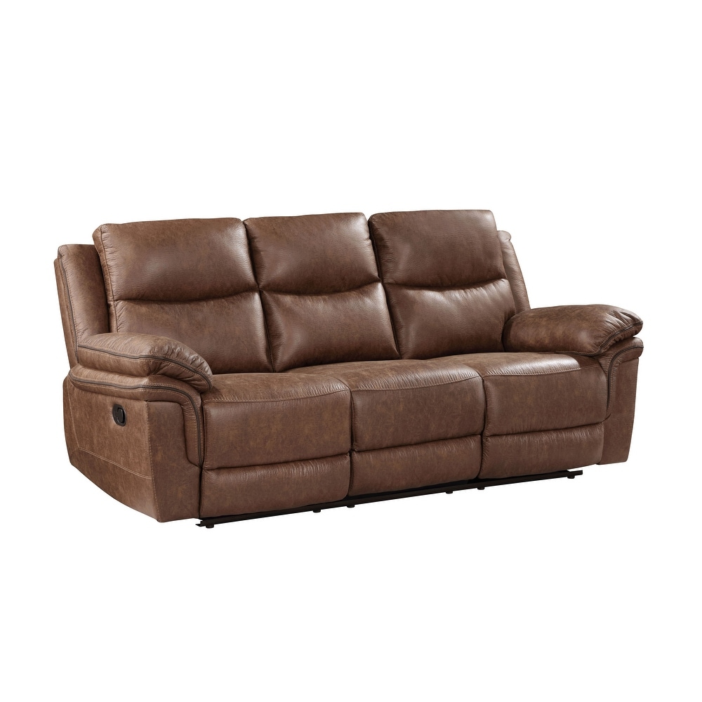 New Classic Furniture Carmichael Brown Manual Reclining Sofa