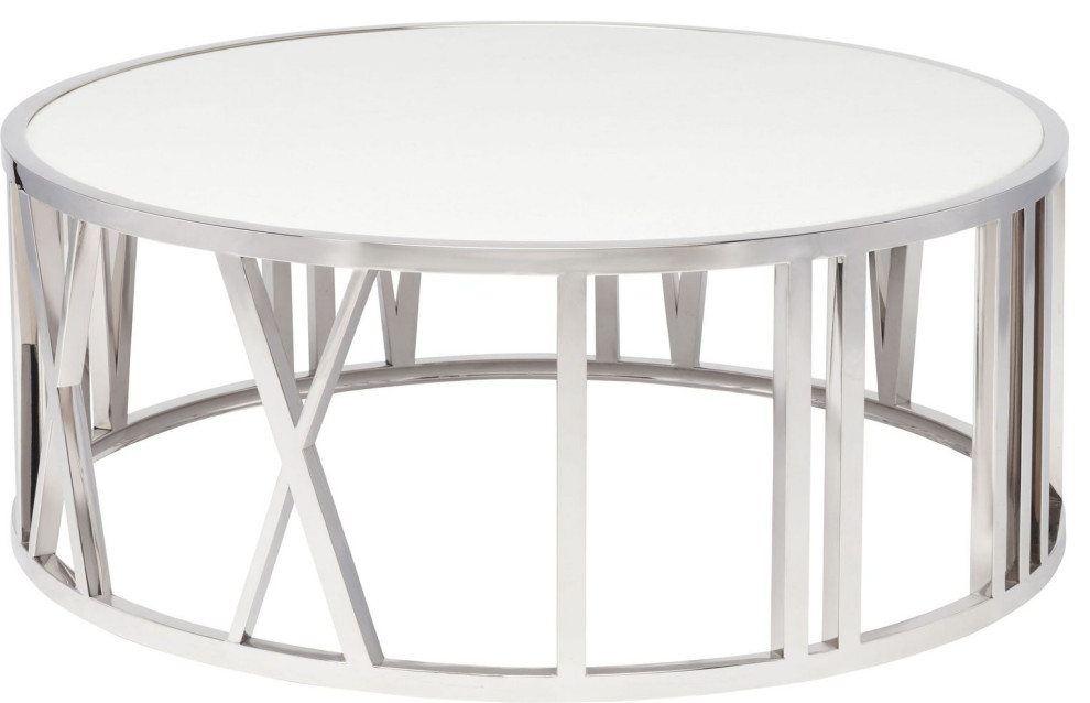 Nuevo Furniture Roman Coffee Table in White   Contemporary   Coffee Tables   by Unlimited Furniture Group  Houzz