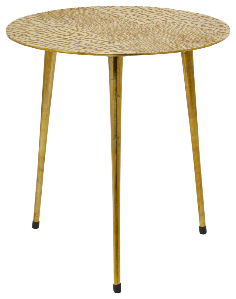 Contemporary Gold Aluminum Accent Table 563100   Midcentury   Side Tables And End Tables   by Brimfield  ampMay  Houzz