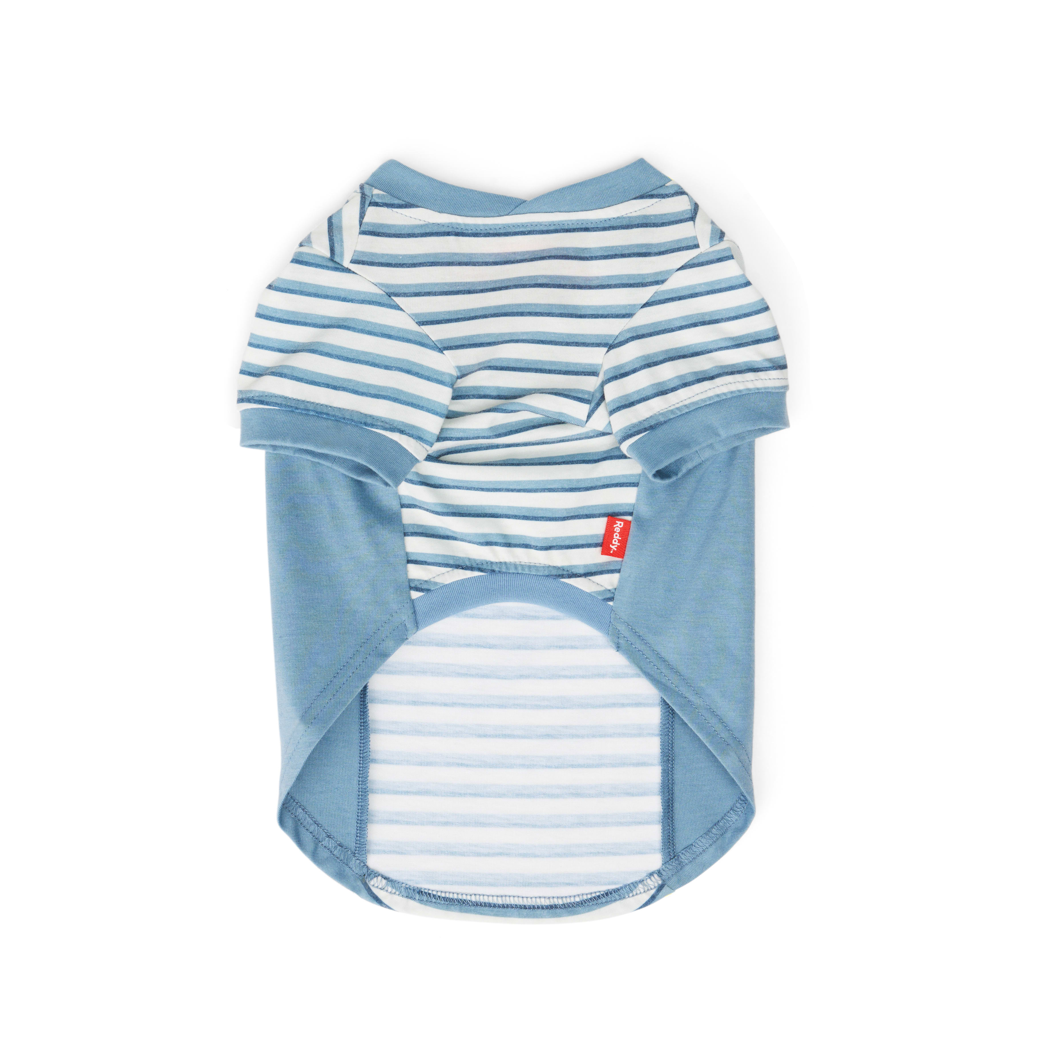 Reddy Blue Stripe Dog Tee， XX-Small