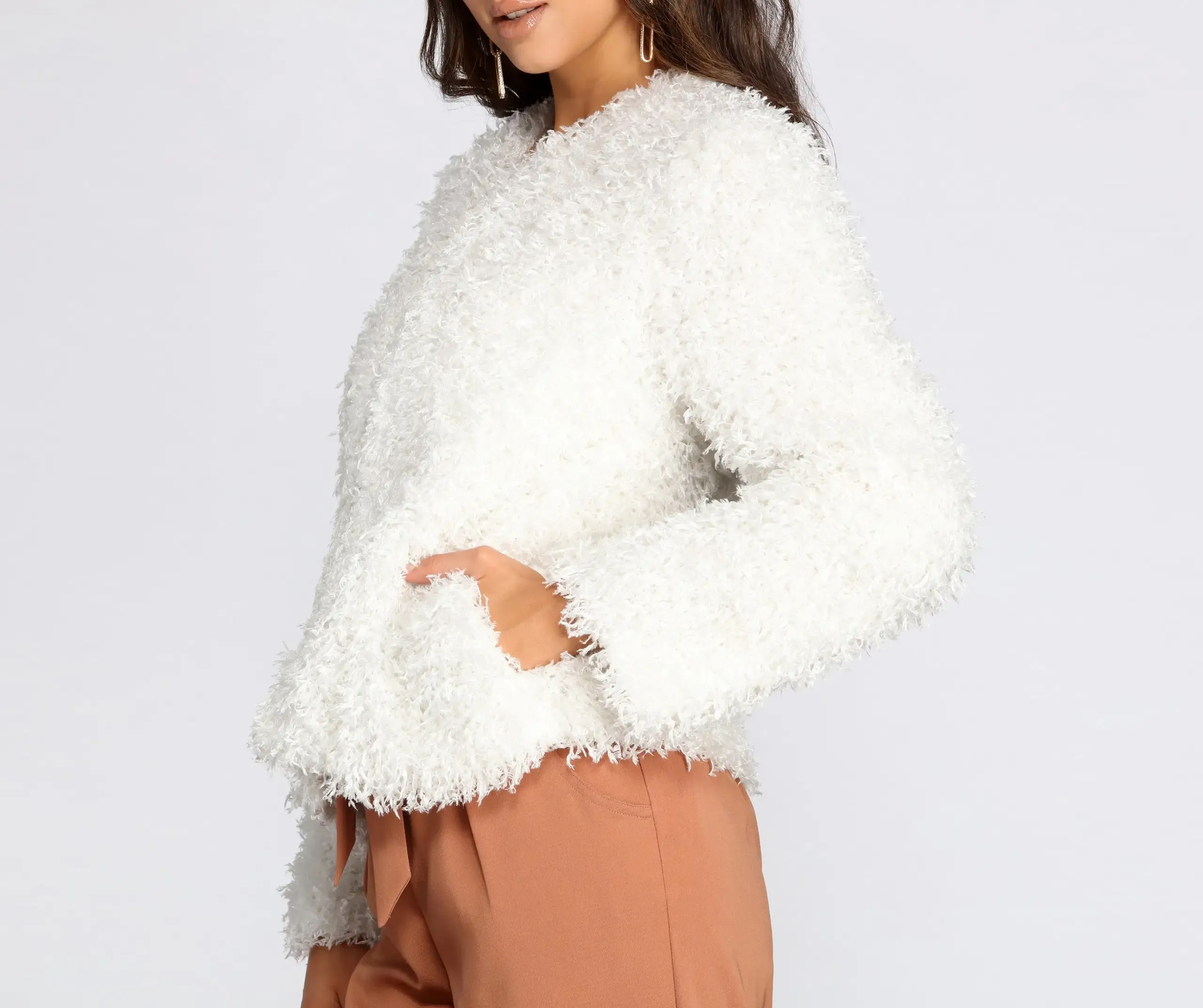 All The Cozy Vibes Shaggy Cardigan