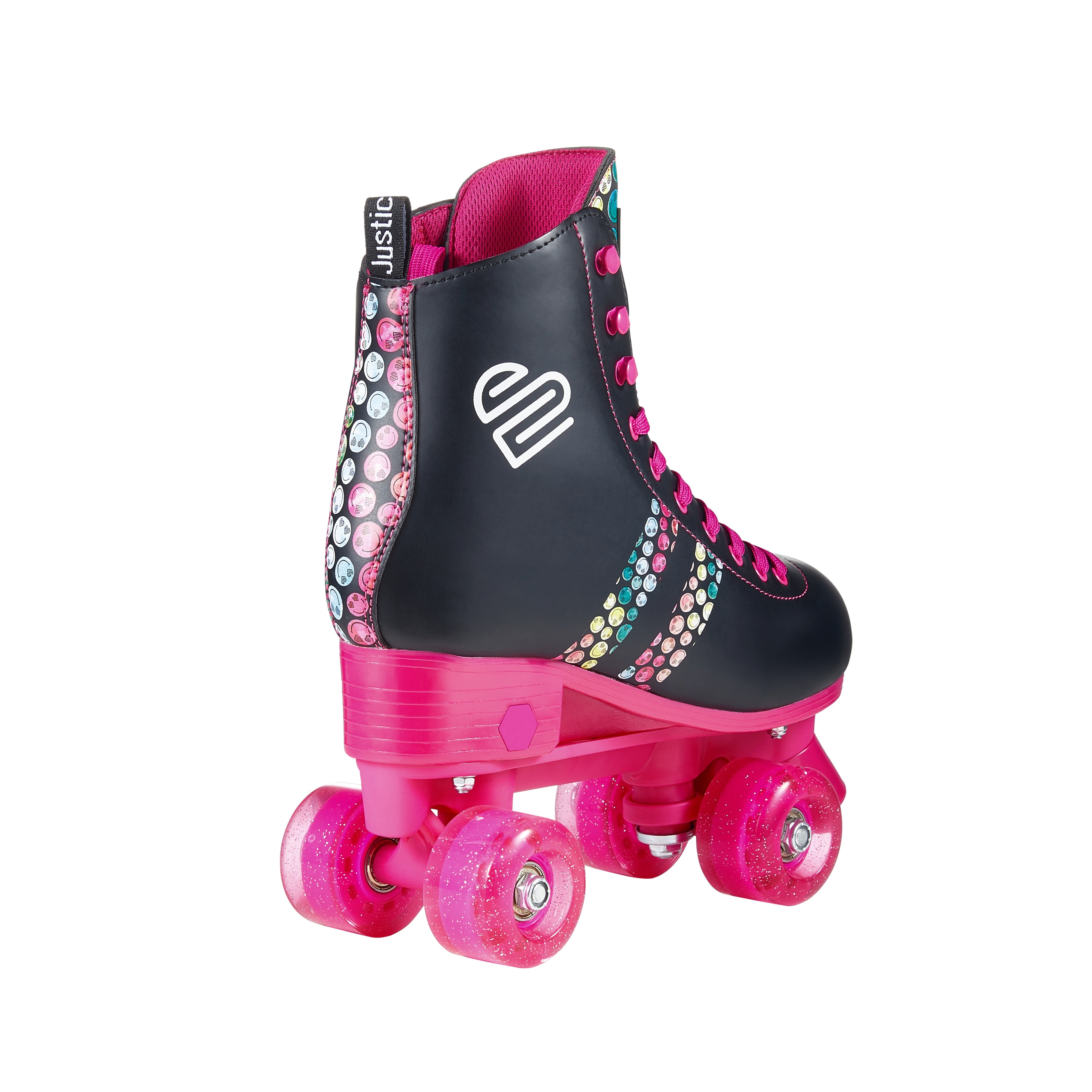 Justice Quad Roller Skates for Girls Ages 5-8， Size 12-2