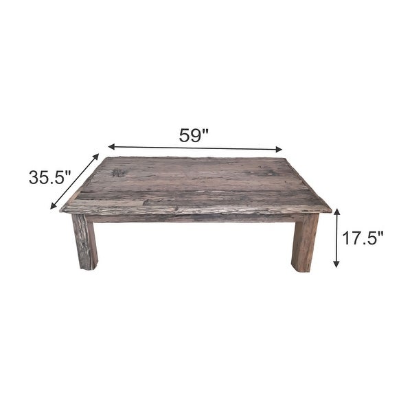 AandB Home Rustic Coffee Table - Brown