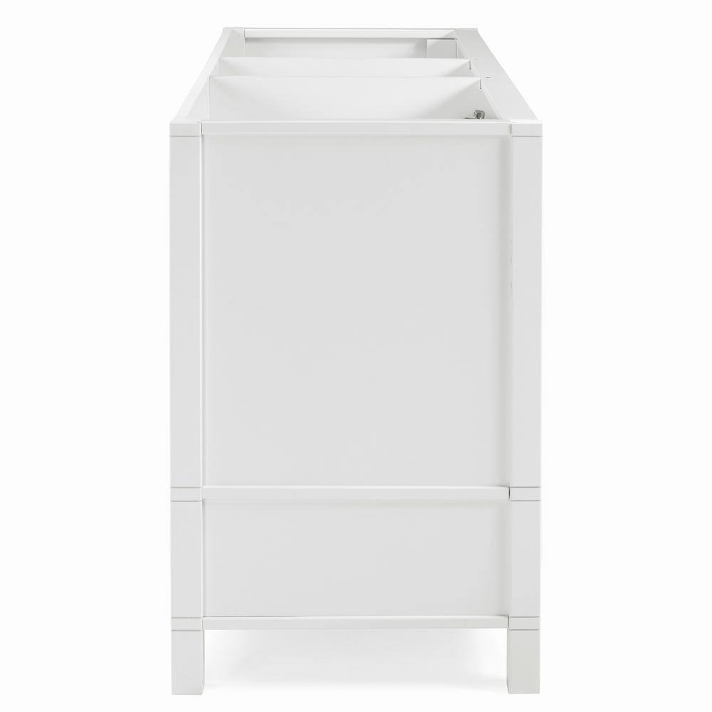 Alaterre Furniture Williamsburg 60 in. W x 21 in. D x 34 in. H Bath Vanity Cabinet without Top in White AVAN60WHBB