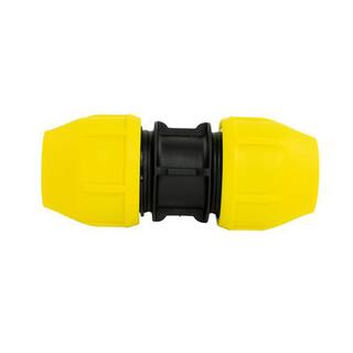 HOME-FLEX 1 in. IPS DR 11 Underground Yellow Poly Gas Pipe Coupler 18-429-010