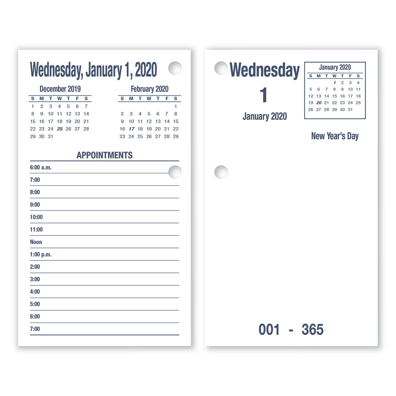 SKILCRAFT DAYMAX Type II Calendar Pad by AbilityOneandreg; NSN6648815