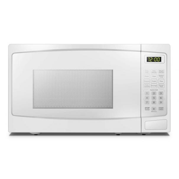 Danby 20-inch, 1.1 cu.ft. Countertop Microwave Oven with Auto Defrost DBMW1120BWW