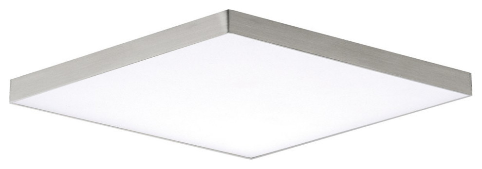 Maxim Trim 15.5 quotSquare LED Flush Mount 57675WTSN  Satin Nickel   Transitional   Outdoor Flush mount Ceiling Lighting   by Lighting and Locks  Houzz