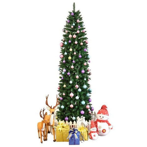 7.5ft Pointed Pencil Shape Christmas Tree with Stand