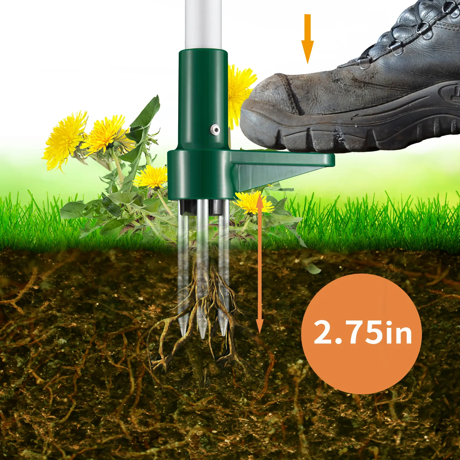 Ergonomic Hand Tool for Lawn Care Eco Friendly Weed Removal Efficient Weed Puller for Gardening Onkruidbestrijding Onkruidsteker