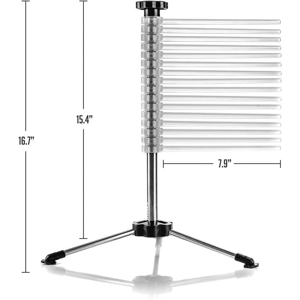 OVENTE BPA-Free Acrylic Spiral Drying Rack Wand Pasta Maker Accessories 3-Legged Sturdy Base (ACPPA900C) ACPPA900C