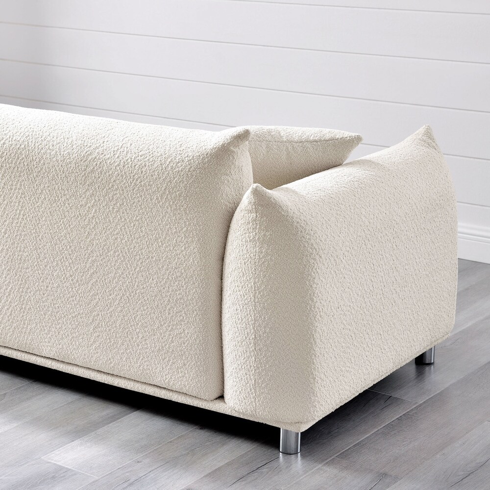 78.2nch Wide Boucle Sofa  Scandinavian style Couch  Loveseat