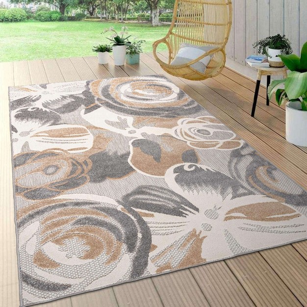 World Rug Gallery Modern Floral Indoor outdoor Area Rug