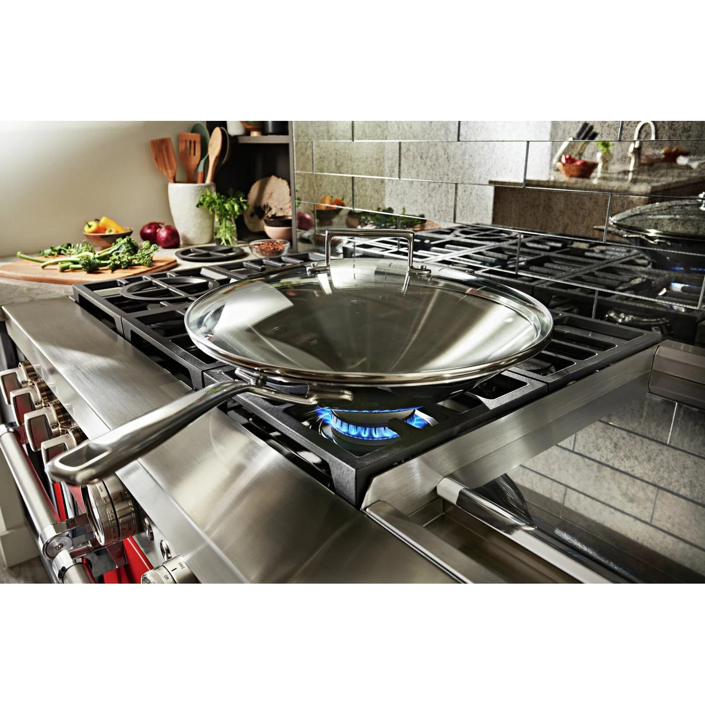 KitchenAid 48-inch Freestanding Dual Fuel Range with Even-Heat? True Convection KFDC558JPA