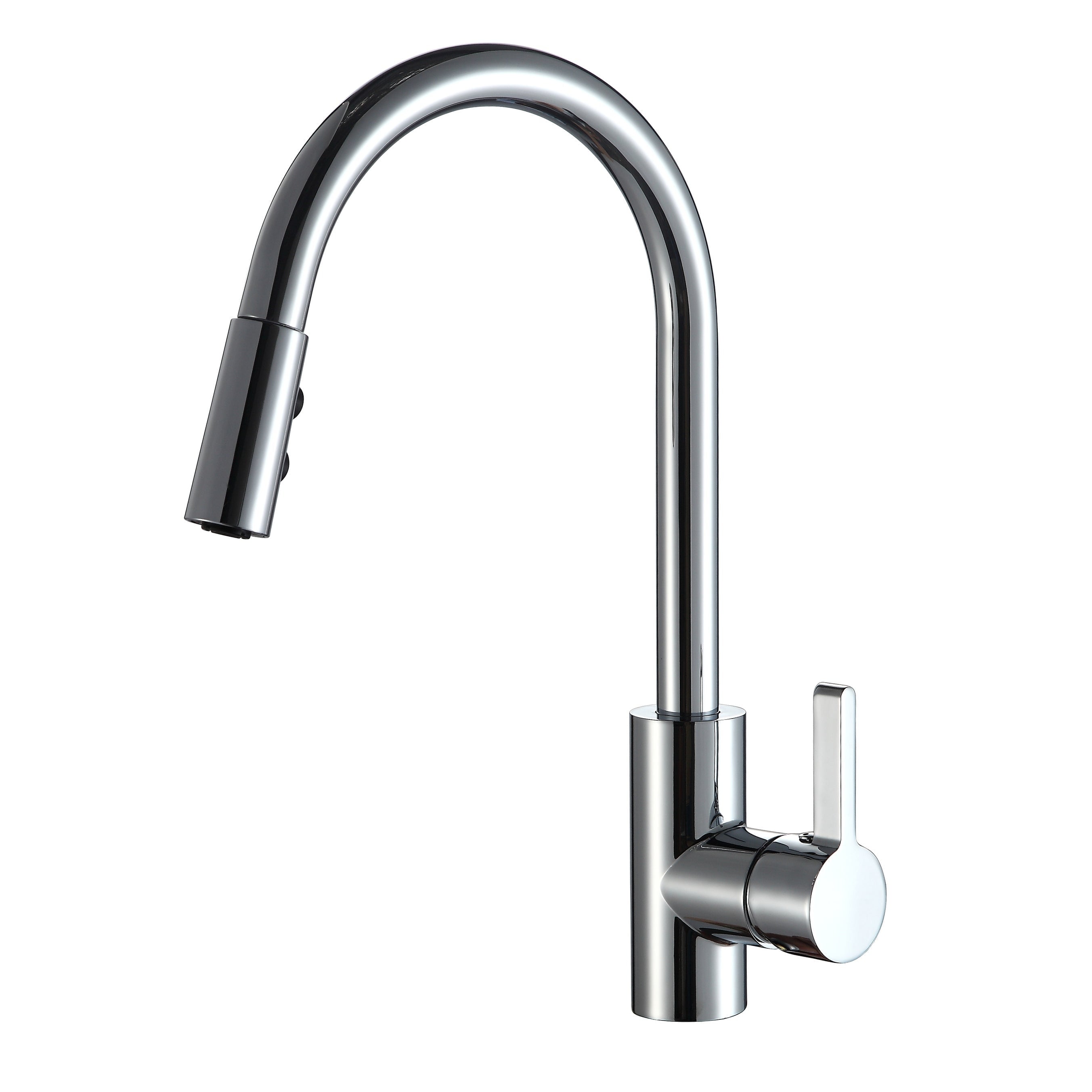 RUNFINE Single-Handle Pull-Down Sprayer Kitchen Faucet Chrome