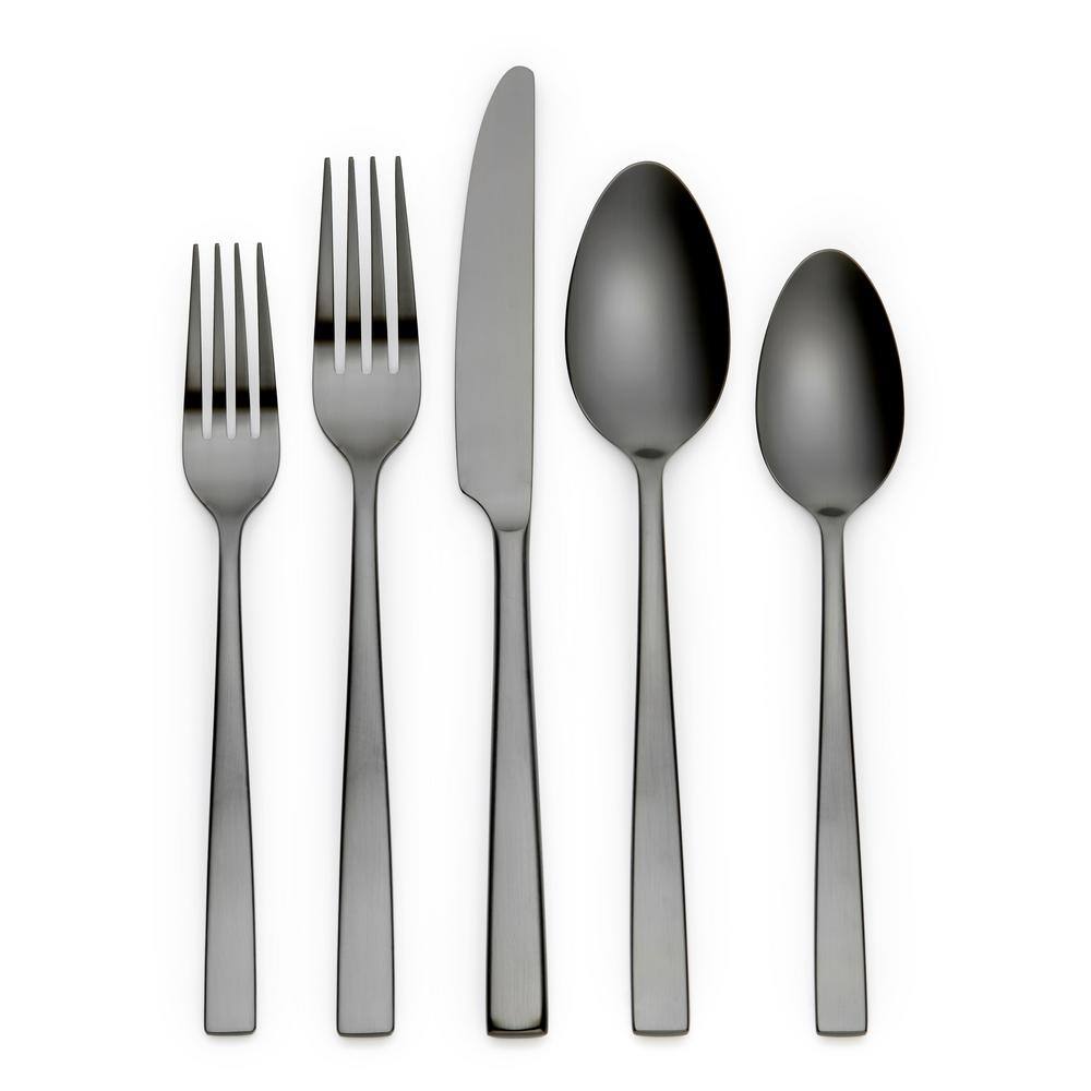 Ornative Tableware Kathryn 20-Piece Black 180 Stainless Steel Flatware Set (Service for 4) ORN-065-MB