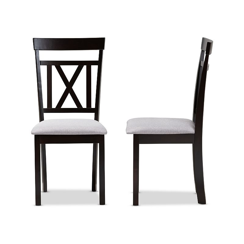 Baxton Studio Rosie Gray 2-pc. Dining Chair Set