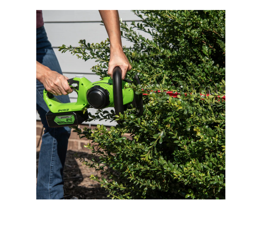 Greenworks HT24B414 24-Volt 22-in Dual Cordless Electric Hedge Trimmer (Battery and Charger Included)