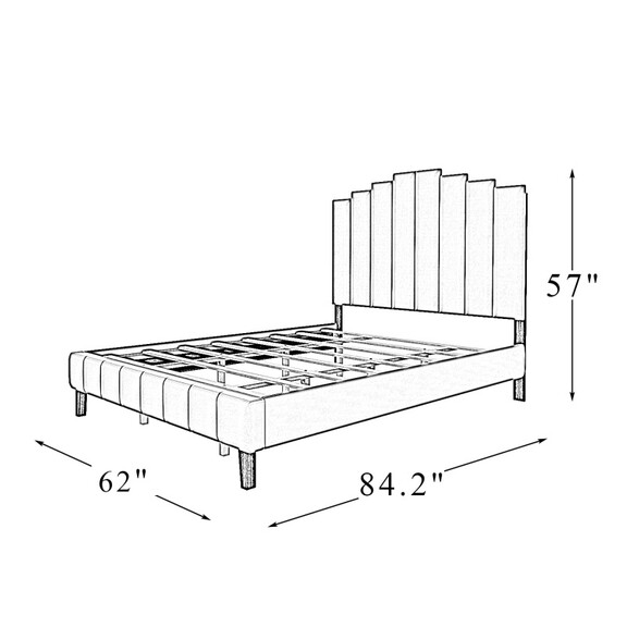 Pharsalia Tufted Upholstered Platform Bed with Hea...