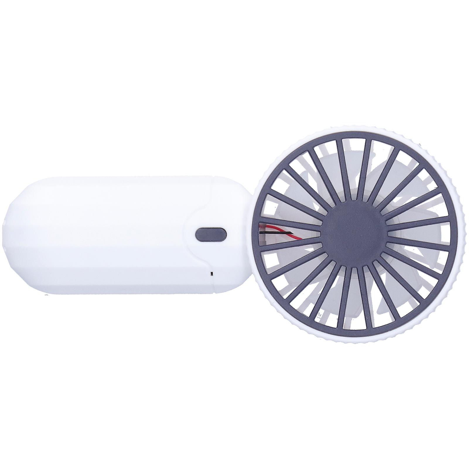 Mini Handheld Fan 3 Speed Adjustment USB Powered for Home Outdoor Travel Picnic White