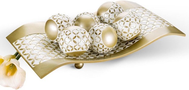 Creative Scents Schonwerk Decorative Orbs Set Of 3 Diamond Lattice