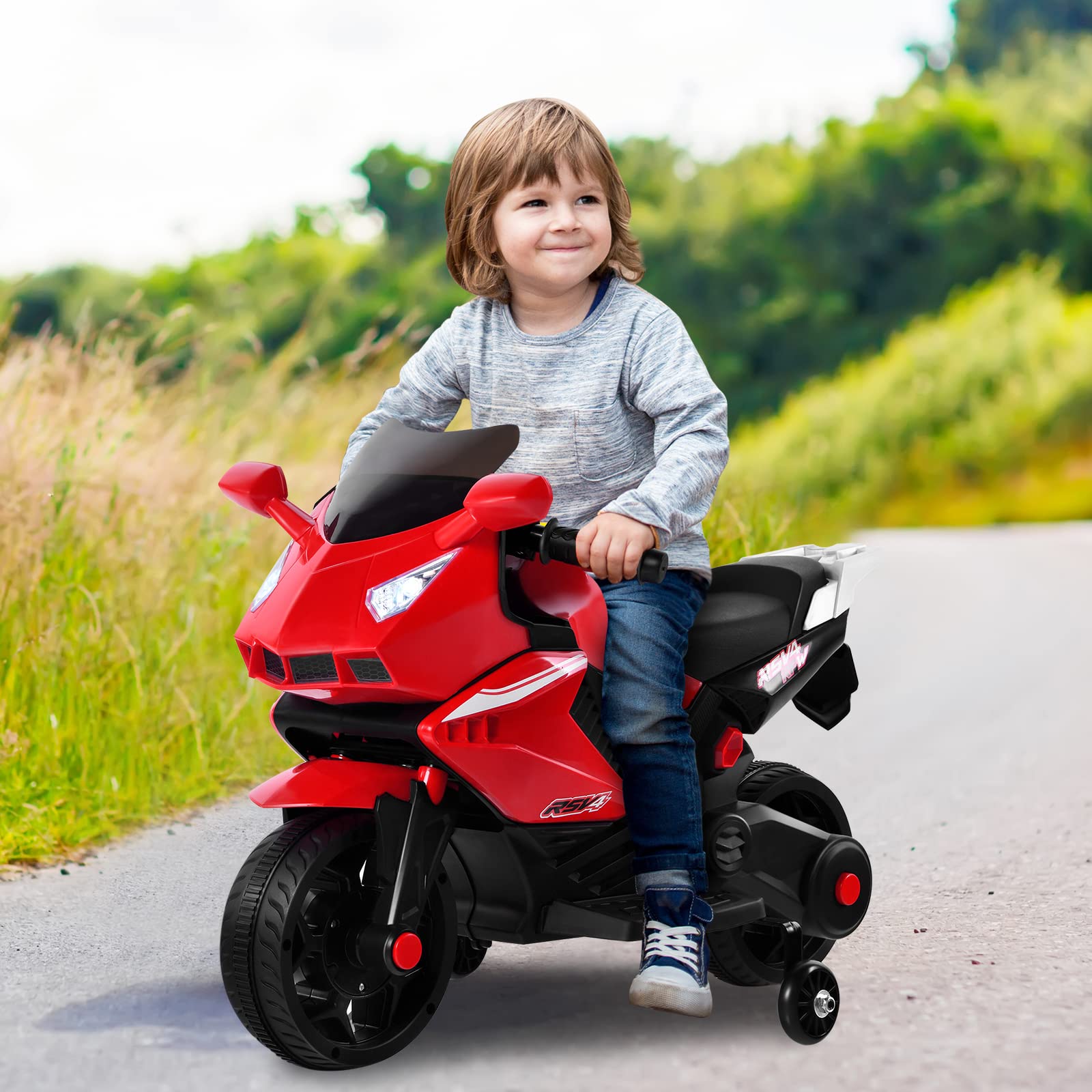 Kids Ride on Motorcycle, Toddler 6V Electric Battery Powered Motorbike