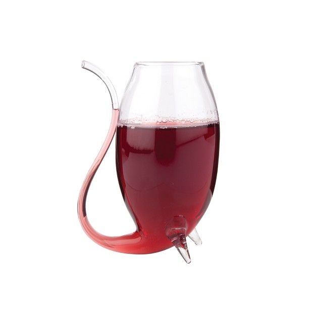 True Douro Port Sippers Glass With Straw Sipper Feature Stemless Wine Glass Set Of 4 3 Oz Capacity Clear