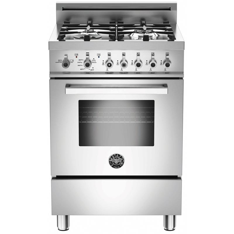 Bertazzoni 24-inch Freestanding Gas Range PRO24 4 GAS X