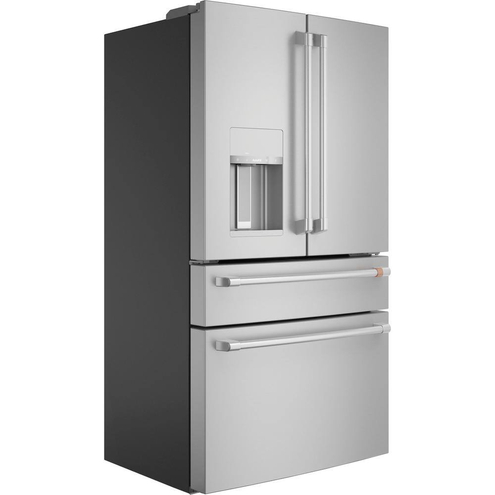 Cafe 22.3 cu. ft. Smart Four-Door French Door Refrigerator in Stainless Steel Counter Depth CXE22DP2PS1