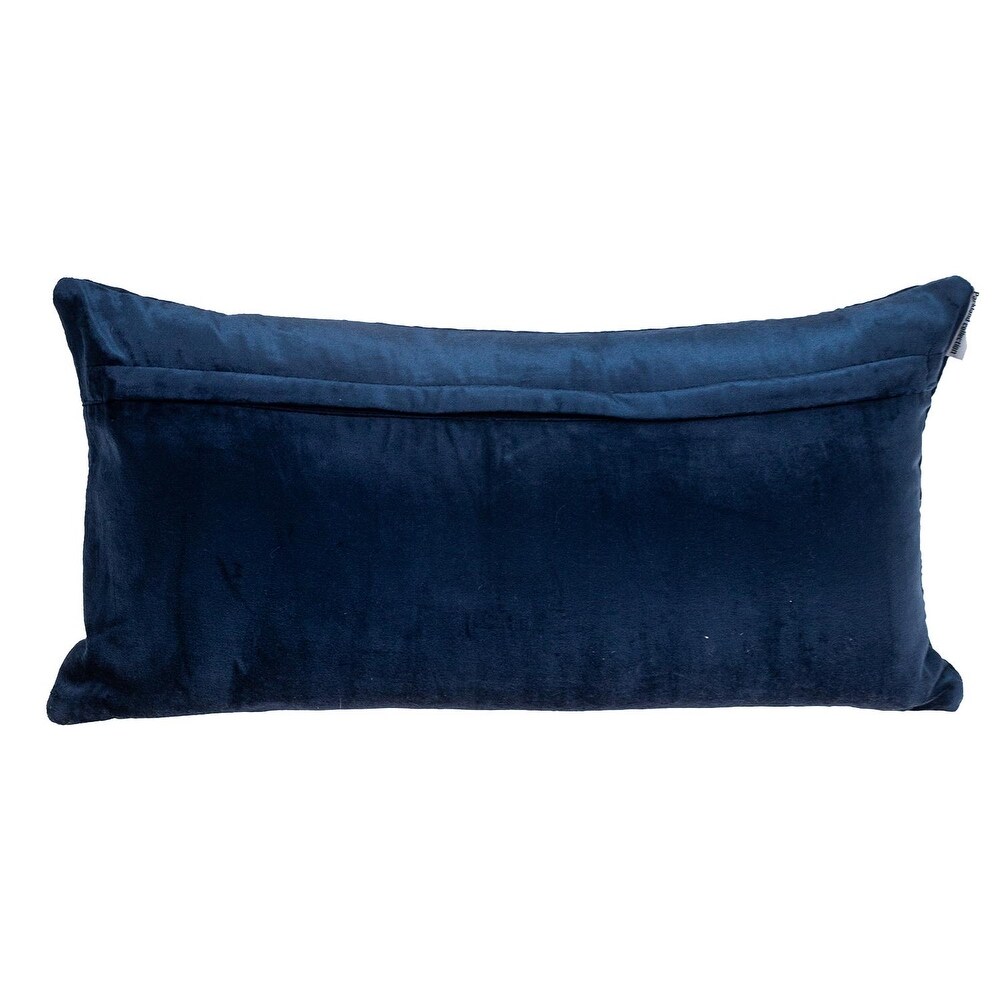 Parkland Collection Reta Transitional Quilted Blue/Navy Throw Pillow