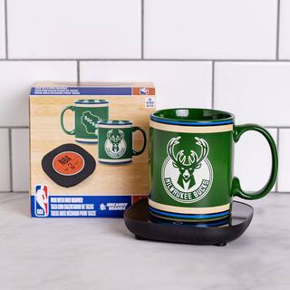 Uncanny Brands NBA MW Bucks Single-Cup Green Coffee Mug with Warmer for Your Drip Coffee Maker MW1-NBA-BUK-LG1