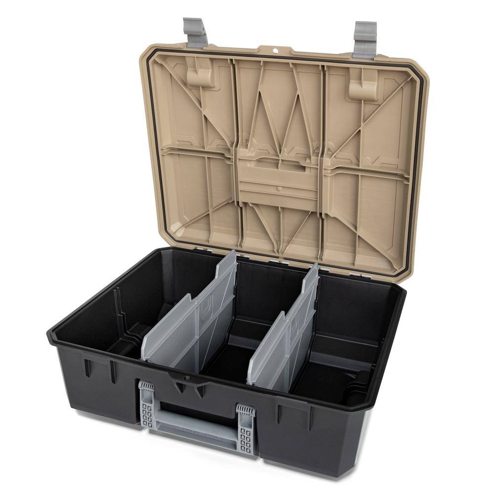 DECKED 20.7 in. W x 17.7 in. D x 8.0 in. H D-Box Drawer Tool Box with Desert Tan Lid AD5-DTAN