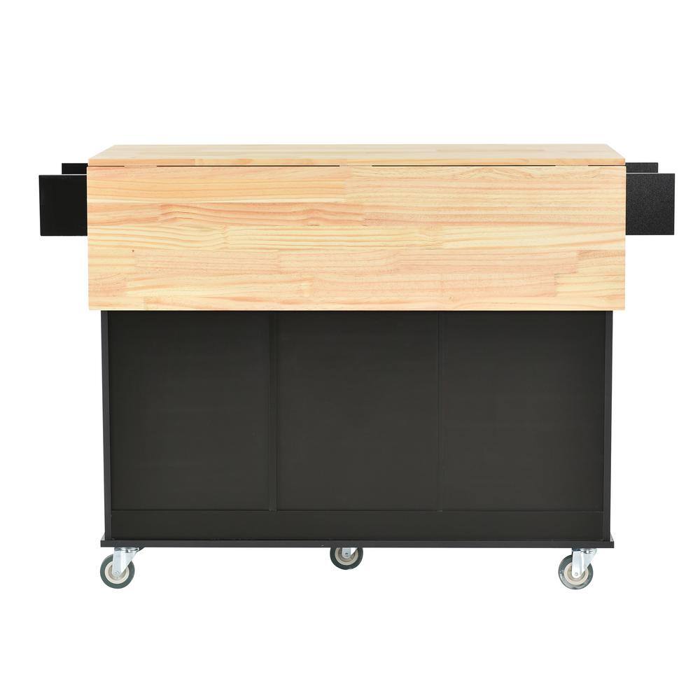 wetiny Black Kitchen Island WF0107287035AAB