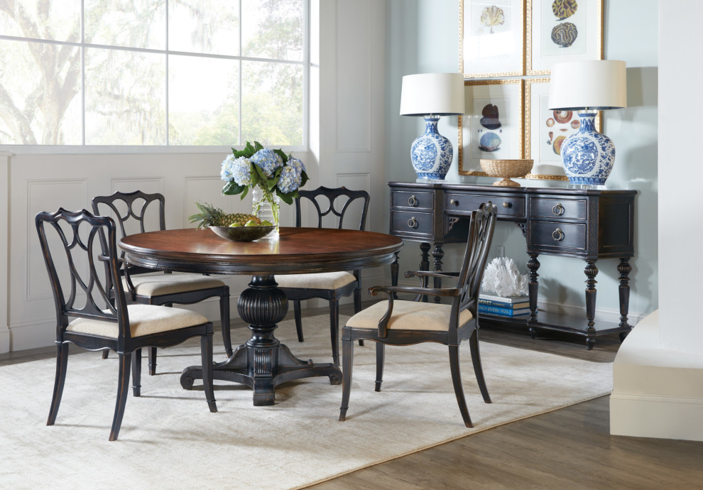 Hooker Furniture 6750 75310 Charleston 21 quotW Wood Framed Fabric   Dining Chairs   by Buildcom  Houzz