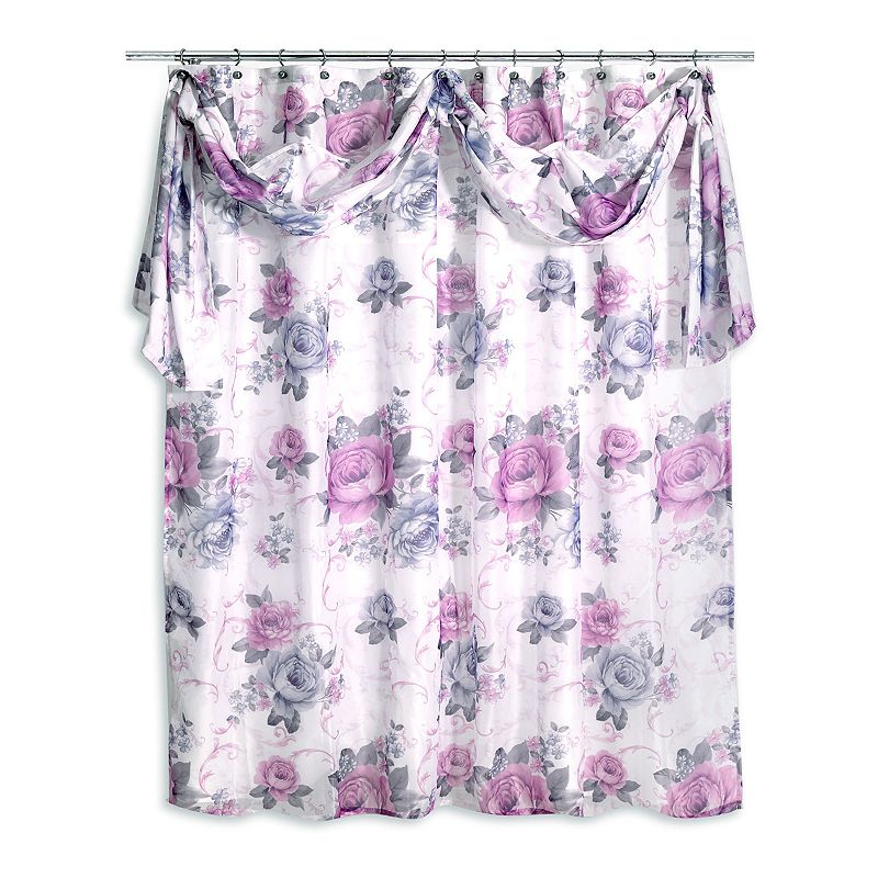 Popular Bath Michelle Shower Curtain and Scarf