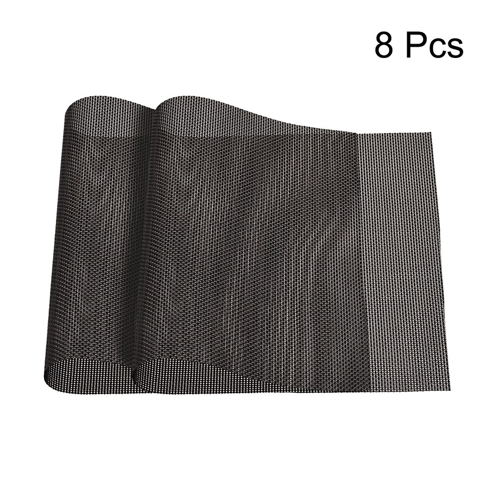 Place Mats  450x300mm Table Mats Set of 8 PVC Washable Woven Placemat