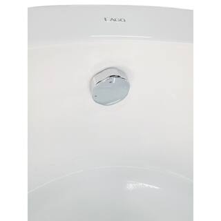 EAGO 66 in. Acrylic Flatbottom Air Bath Bathtub in White AM2130