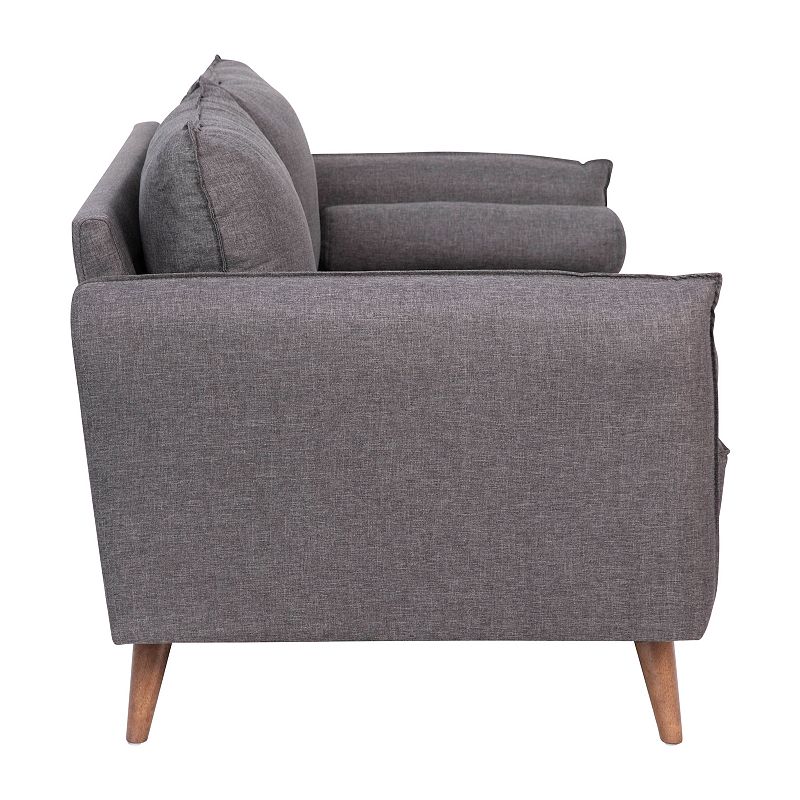 Flash Furniture Evie Mid-Century Modern Tapered Leg Loveseat Sofa