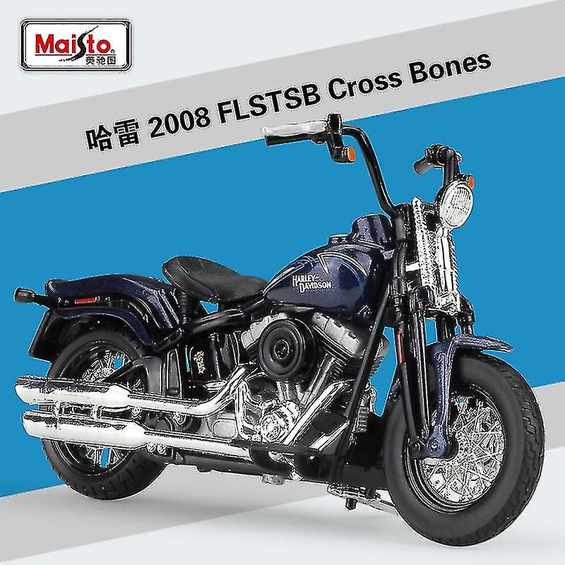 Maisto 1:18 Harley 2008 Flstsb Cross Bones Simulation Alloy Motorcycle Model Toy Car Collecting Car Model Toys Boys B423