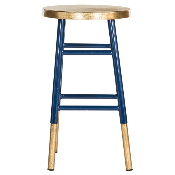 SAFAVIEH 24-inch Emery Navy/ Gold Counter Stool - 13.5